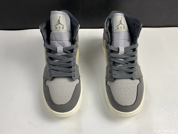 (W) 1 Jordan Grey Mid - BQ6472-020 Onyx 0520